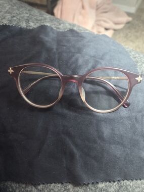 Authentic Matsuda M2038 Burgundy with Gold Accents Cat-eye Glasses